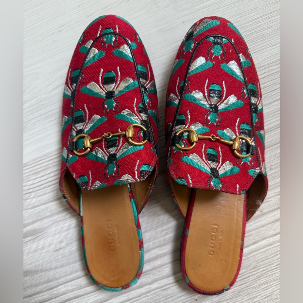 Gucci Princetown Bee Jacquard Mules🐝